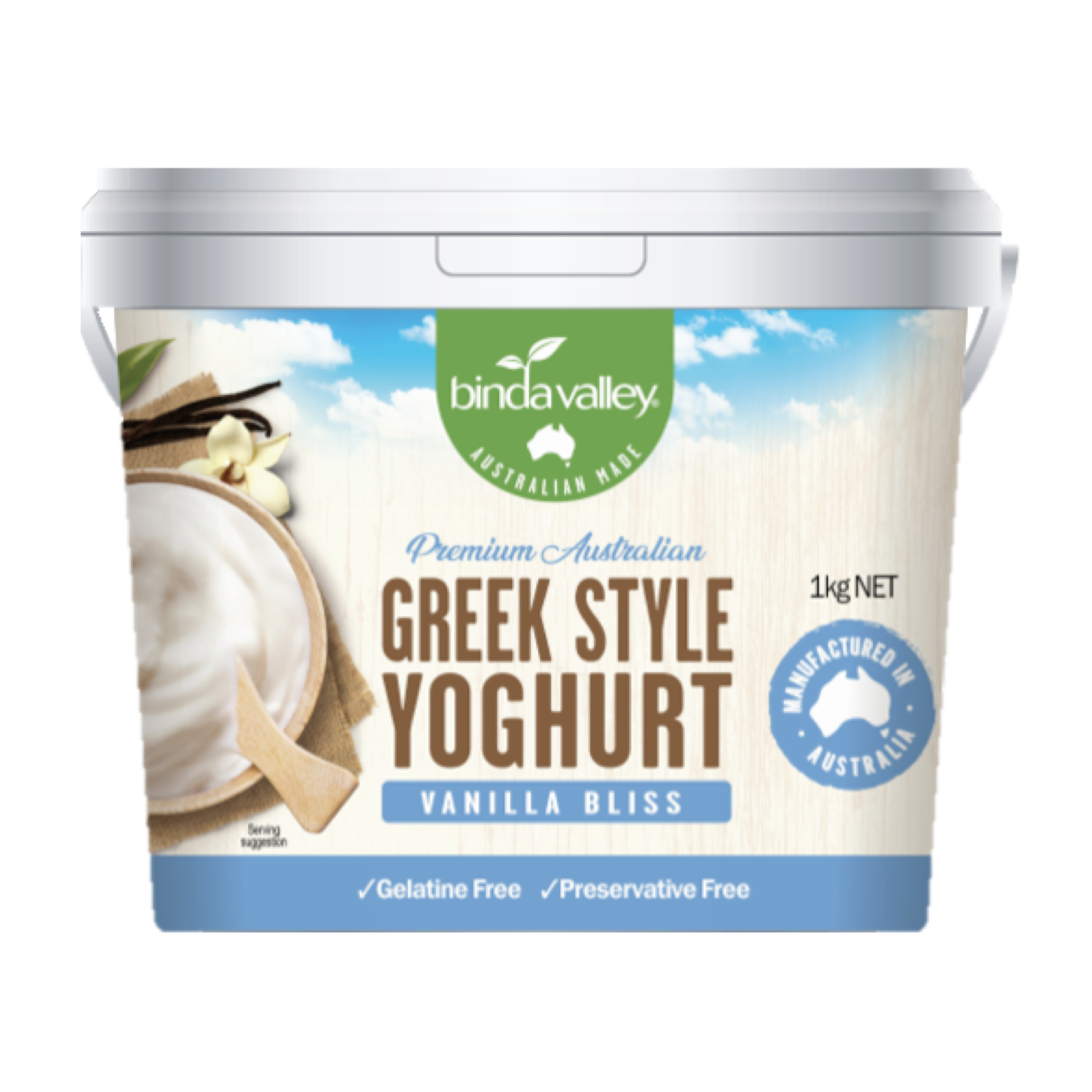 Binda Vanilla Greek Style Yogurt 1kg