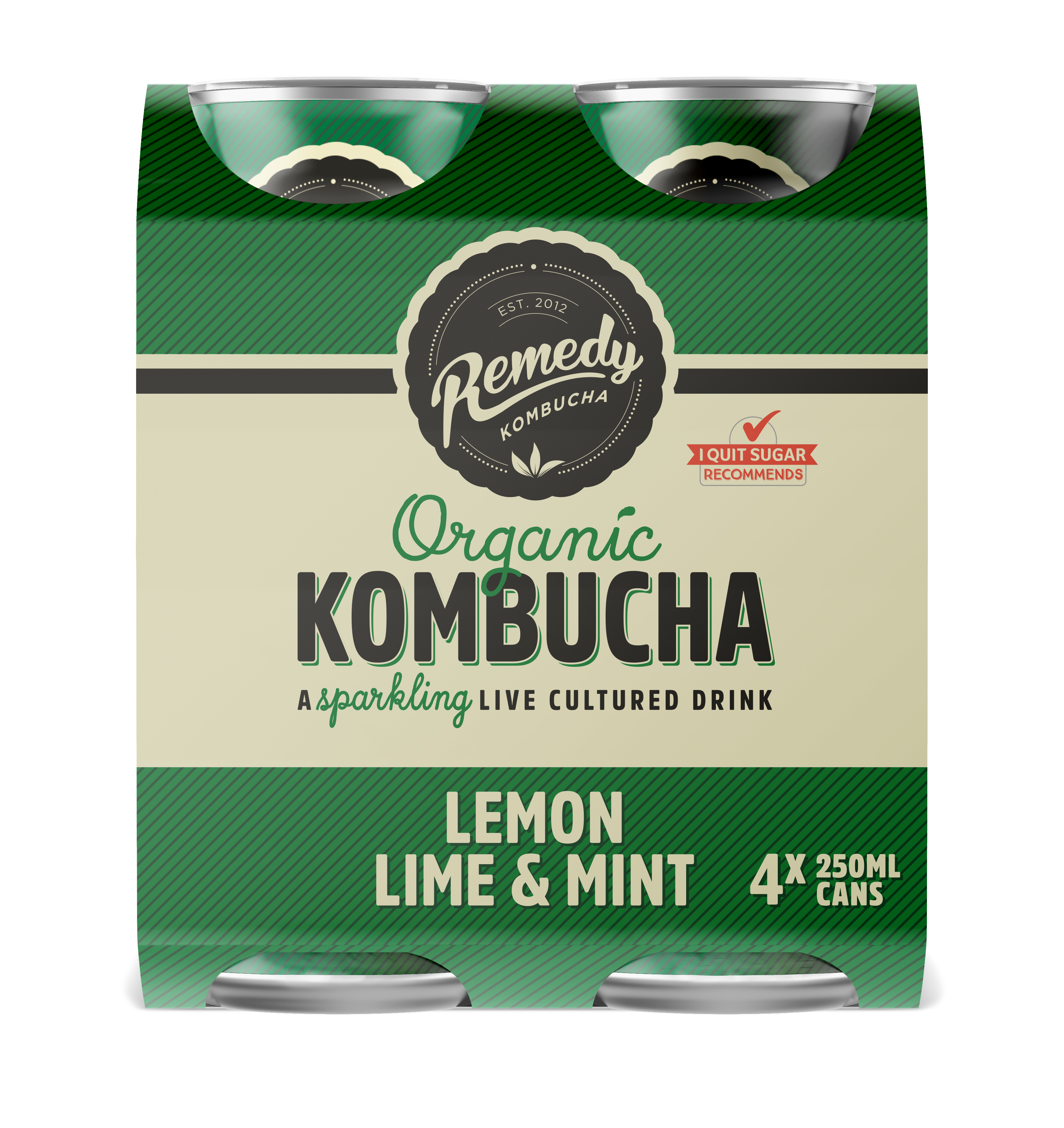 Lemon Lime Mint Kombucha 4-pack