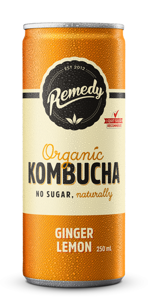 Ginger Lemon Kombucha - Certified Organic Remedy Kombucha