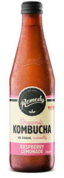 Raspberry Lemonade Organic Kombucha 330mlx12